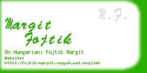 margit fojtik business card